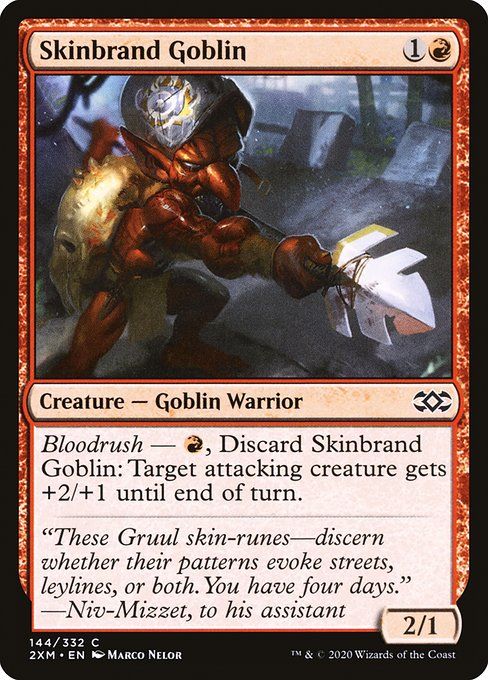 Carta MTG-Skinbrand Goblin-Double Masters-144-EN-EX- C  Foil