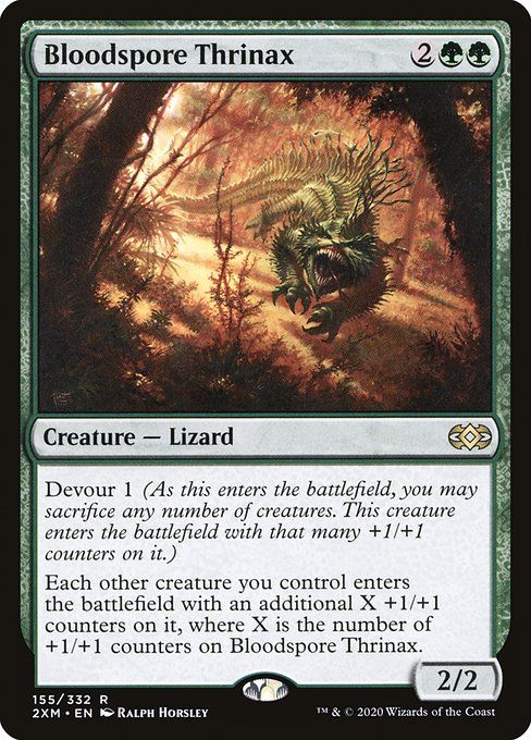 Carta MTG-Bloodspore Thrinax-Double Masters-155-EN-EX- R