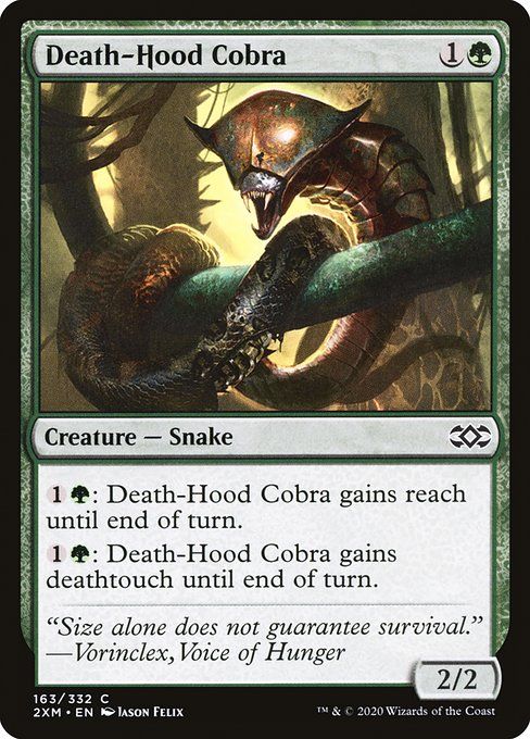 Carta MTG-Death-Hood Cobra-Double Masters-163-EN-EX- C
