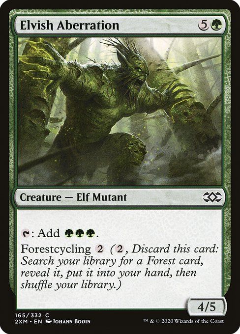 Carta MTG-Elvish Aberration-Double Masters-165-EN-EX- C