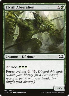 Carta MTG-Elvish Aberration-Double Masters-165-EN-EX- C Foil Carta MTG-Elvish Aberration-Double Masters-165-EN-EX- C Foil