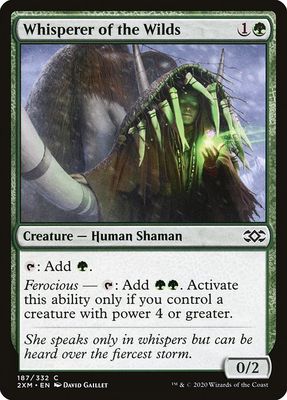 Carta MTG-Whisperer of the Wilds-Double Masters-187-EN-EX- C Carta MTG-Whisperer of the Wilds-Double Masters-187-EN-EX- C