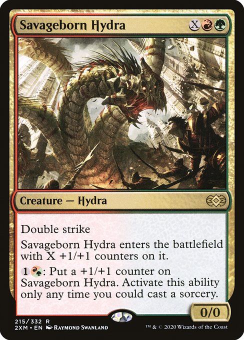 Carta MTG-Savageborn Hydra-Double Masters-215-EN-EX- R
