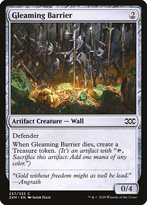 Carta MTG-Gleaming Barrier-Double Masters-257-EN-EX- C  Foil