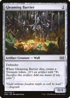 Carta MTG-Gleaming Barrier-Double Masters-257-EN-EX- C  Foil