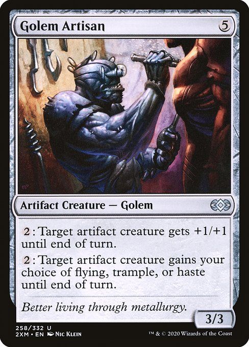Carta MTG-Golem Artisan-Double Masters-258-EN-EX- U  Foil