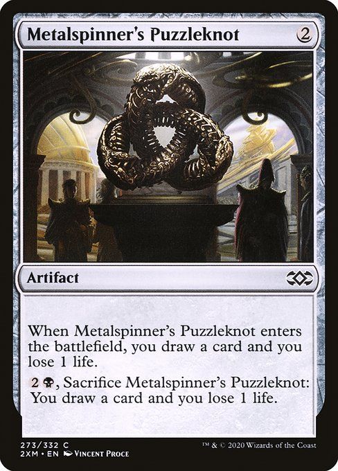 Carta MTG-Metalspinner's Puzzleknot-Double Masters-273-EN-EX- C  Foil