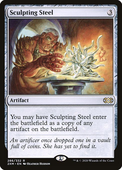 Carta MTG-Sculpting Steel-Double Masters-286-EN-EX- R