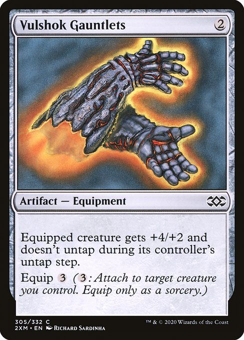 Carta MTG-Vulshok Gauntlets-Double Masters-305-EN-EX- C  Foil
