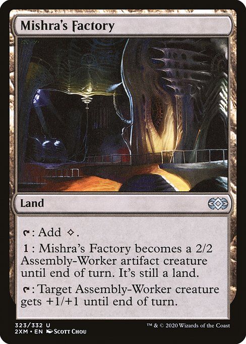 Carta MTG-Mishra's Factory-Double Masters-323-EN-EX- U  Foil