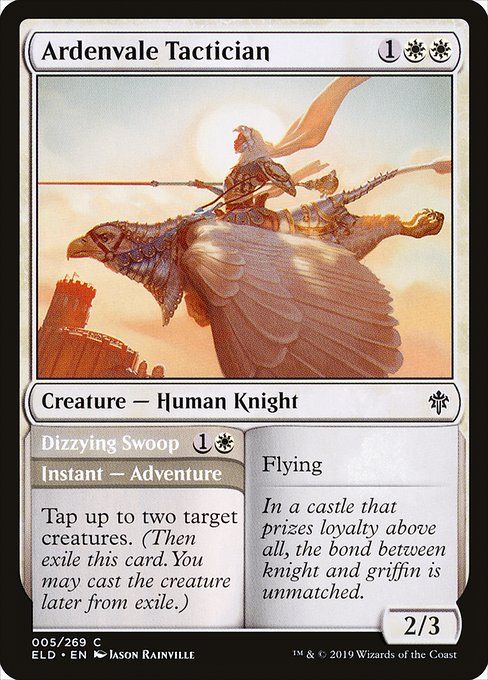 Carta MTG-Ardenvale Tactician // Dizzying Swoop-Throne of Eldraine-5-EN-EX- C