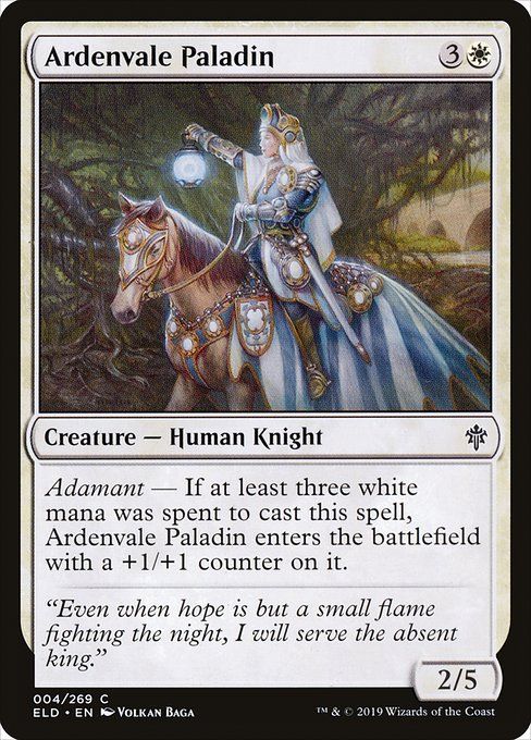 Carta MTG-Ardenvale Paladin-Throne of Eldraine-4-EN-EX- C