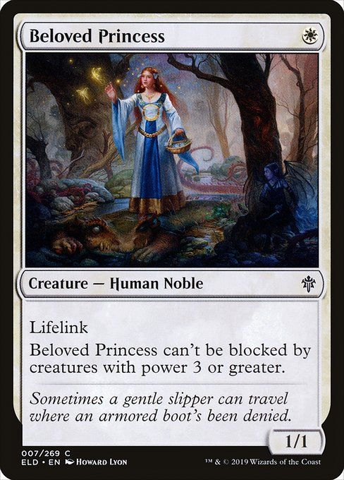 Carta MTG-Beloved Princess-Throne of Eldraine-7-EN-EX- C