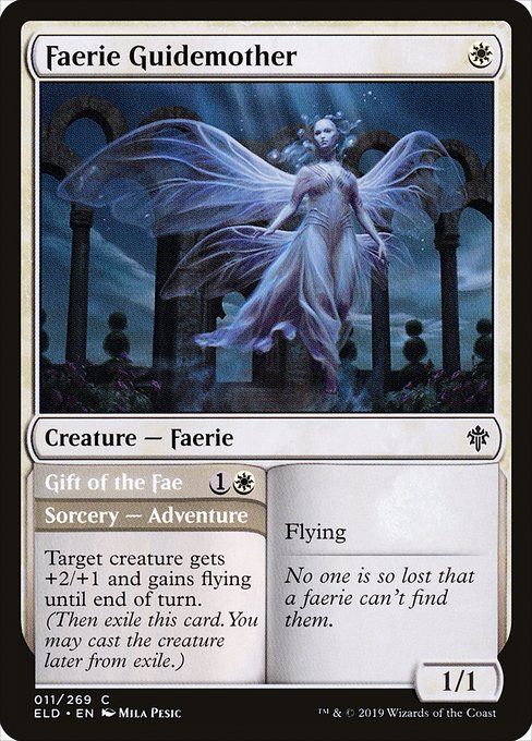 Carta MTG-Faerie Guidemother // Gift of the Fae-Throne of Eldraine-11-EN-EX- C