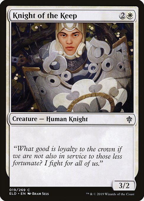 Carta MTG-Cavaliere della Fortezza-Throne of Eldraine-19-ITA-EX- C