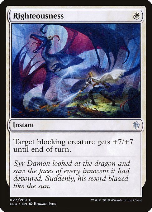 Carta MTG-Righteousness-Throne of Eldraine-27-EN-EX- U