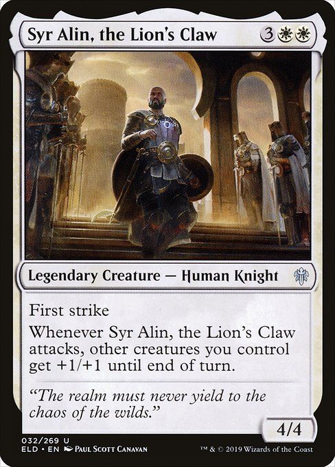 Carta MTG-Syr Alin, the Lion's Claw-Throne of Eldraine-32-EN-EX- U