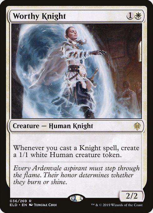 Carta MTG-Worthy Knight-Throne of Eldraine-36-EN-EX- R