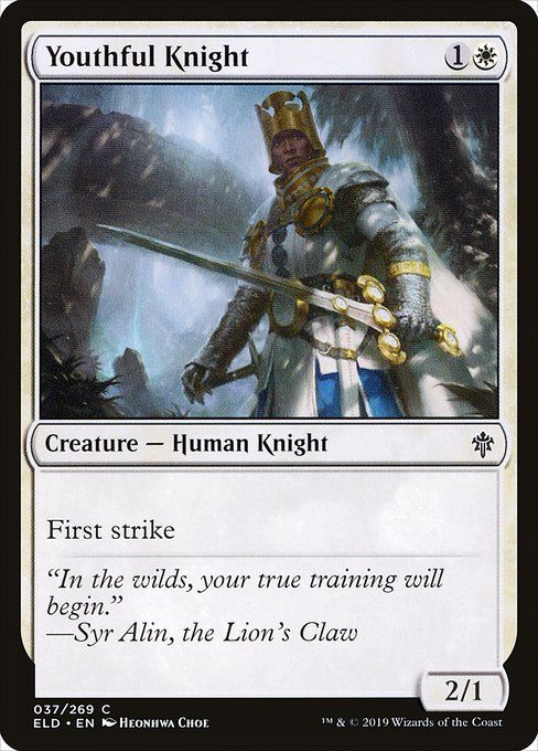 Carta MTG-Youthful Knight-Throne of Eldraine-37-EN-EX- C