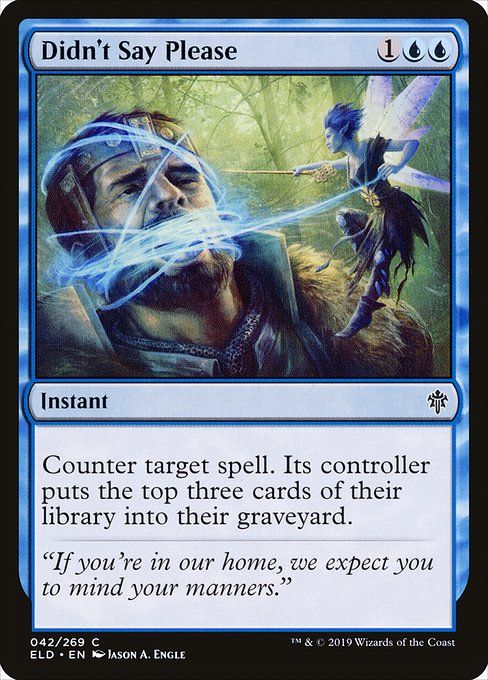 Carta MTG-Didn't Say Please-Throne of Eldraine-42-EN-EX- C