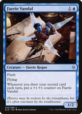 Carta MTG-Faerie Vandal-Throne of Eldraine-45-EN-EX- U
