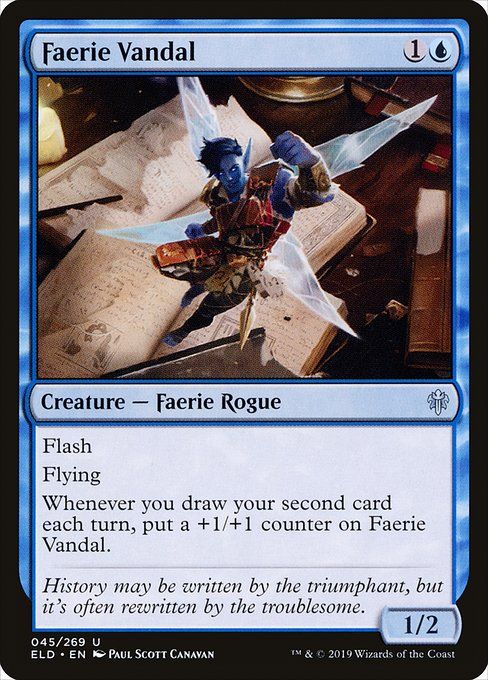 Carta MTG-Spiritello Vandalo-Throne of Eldraine-45-ITA-EX- U