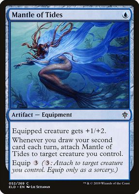 Carta MTG-Mantle of Tides-Throne of Eldraine-52-EN-EX- C Carta MTG-Mantle of Tides-Throne of Eldraine-52-EN-EX- C