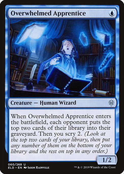Carta MTG-Overwhelmed Apprentice-Throne of Eldraine-60-EN-EX- U