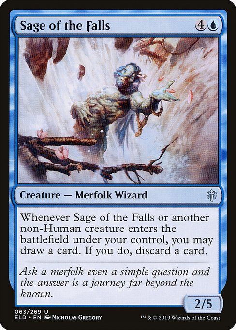 Carta MTG-Sage of the Falls-Throne of Eldraine-63-EN-EX- U