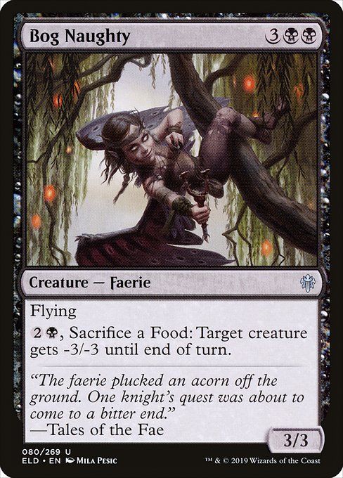 Carta MTG-Bog Naughty-Throne of Eldraine-80-EN-EX- U  Foil