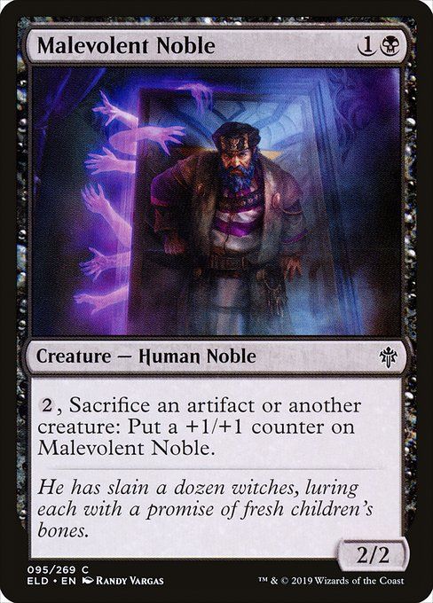 Carta MTG-Malevolent Noble-Throne of Eldraine-95-EN-EX- C