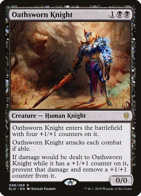 Carta MTG-Oathsworn Knight-Throne of Eldraine-98-EN-EX- R