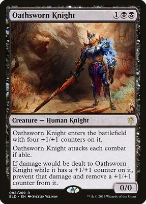 Carta MTG-Oathsworn Knight-Throne of Eldraine-98-EN-EX- R Carta MTG-Oathsworn Knight-Throne of Eldraine-98-EN-EX- R
