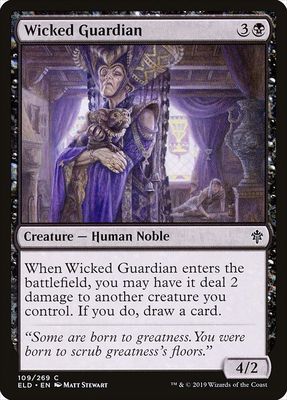 Carta MTG-Wicked Guardian-Throne of Eldraine-109-EN-EX- C Carta MTG-Wicked Guardian-Throne of Eldraine-109-EN-EX- C