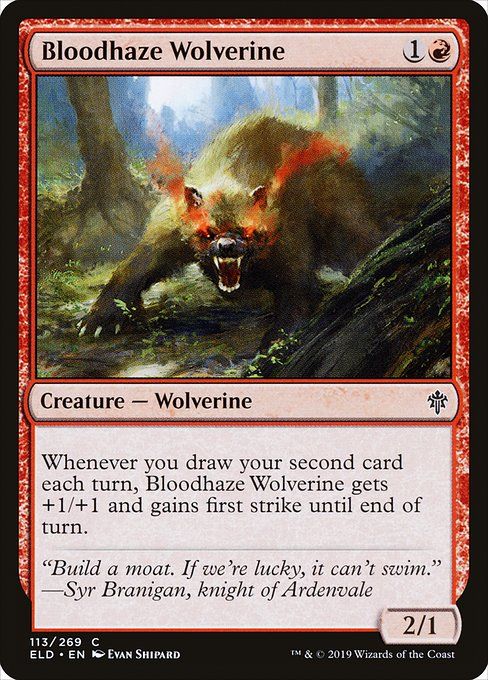 Carta MTG-Bloodhaze Wolverine-Throne of Eldraine-113-EN-EX- C