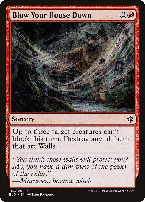 Carta MTG-Blow Your House Down-Throne of Eldraine-114-EN-EX- C