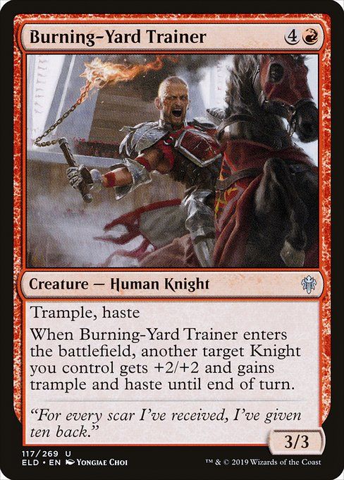 Carta MTG-Addestratore del Campo Rovente-Throne of Eldraine-117-ITA-EX- U