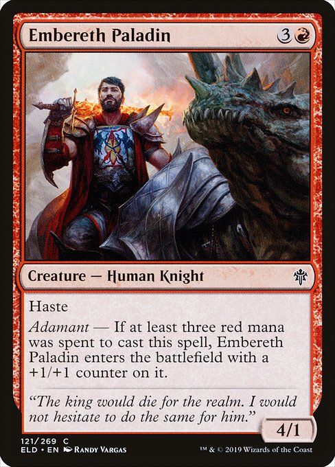 Carta MTG-Embereth Paladin-Throne of Eldraine-121-EN-EX- C