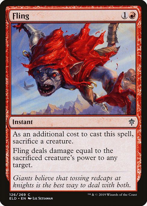 Carta MTG-Fling-Throne of Eldraine-126-EN-EX- C  Foil