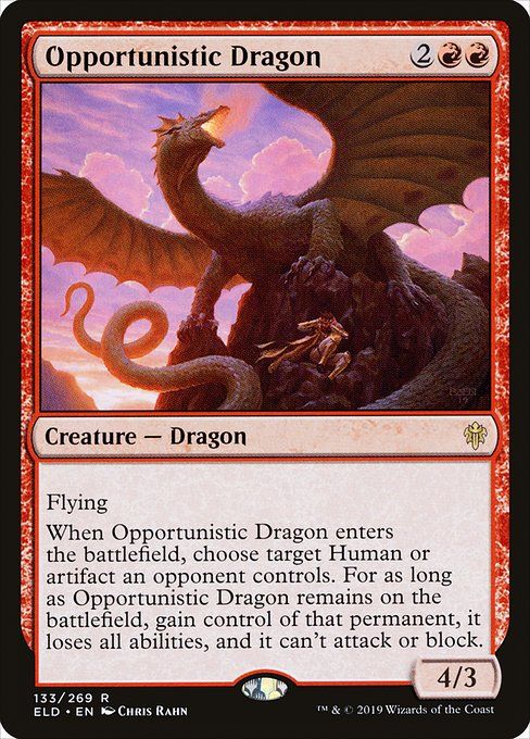 Carta MTG-Opportunistic Dragon-Throne of Eldraine-133-EN-EX- R