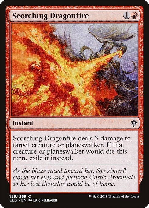 Carta MTG-Scorching Dragonfire-Throne of Eldraine-139-EN-EX- C
