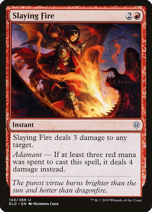 Carta MTG-Slaying Fire-Throne of Eldraine-143-EN-EX- U