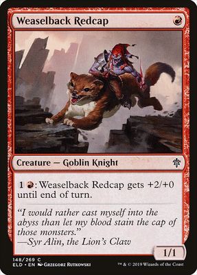 Carta MTG-Berretto Rosso Cavalcadonnole-Throne of Eldraine-148-ITA-EX- C