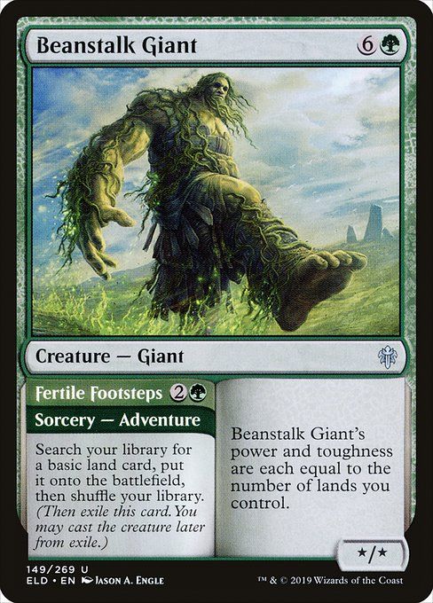 Carta MTG-Beanstalk Giant // Fertile Footsteps-Throne of Eldraine-149-EN-EX- U