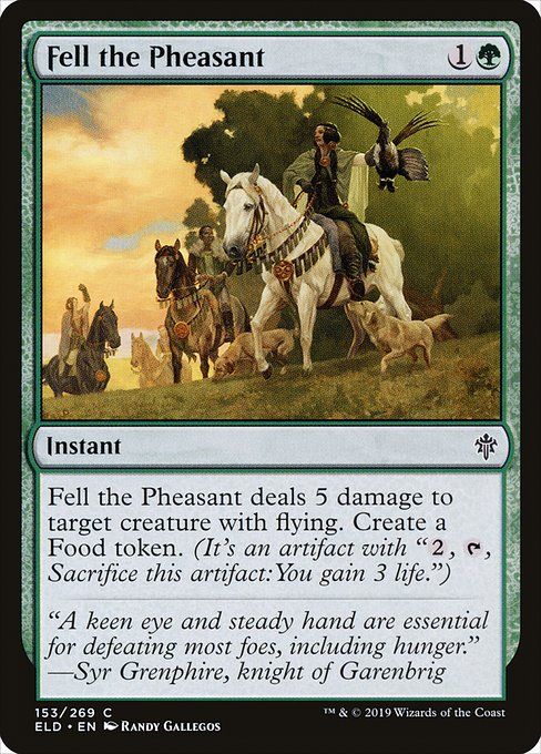 Carta MTG-Fell the Pheasant-Throne of Eldraine-153-EN-EX- C