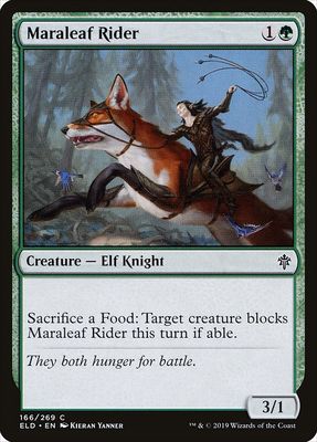 Carta MTG-Maraleaf Rider-Throne of Eldraine-166-EN-EX- C