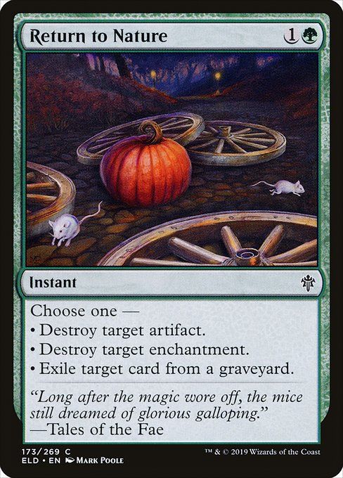 Carta MTG-Restituire alla Natura-Throne of Eldraine-173-ITA-EX- C