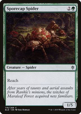 Carta MTG-Ragno Calotta di Spore-Throne of Eldraine-176-ITA-EX- C