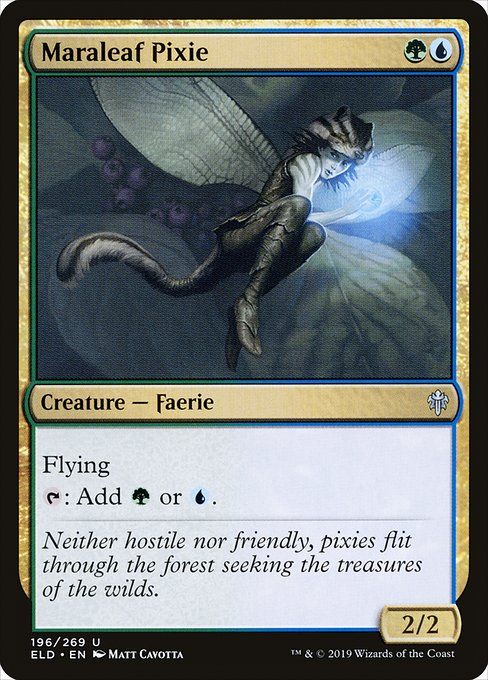 Carta MTG-Maraleaf Pixie-Throne of Eldraine-196-EN-EX- U