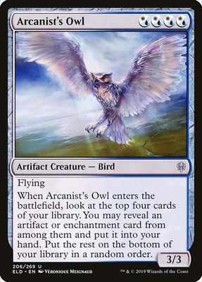 Carta MTG-Arcanist's Owl-Throne of Eldraine-206-EN-EX- U